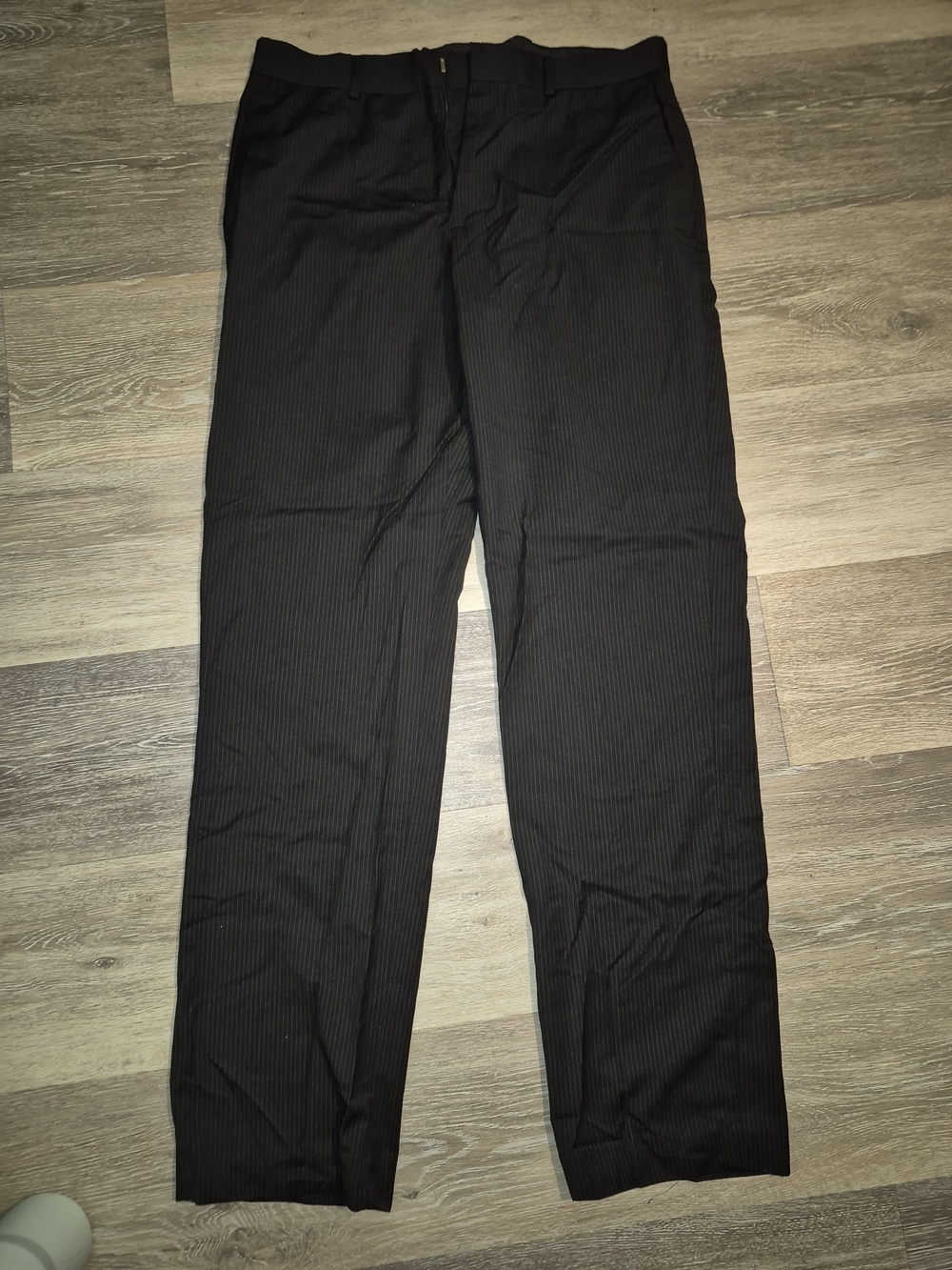 Mens Dockers Black Pinstripe Dress Trousers
